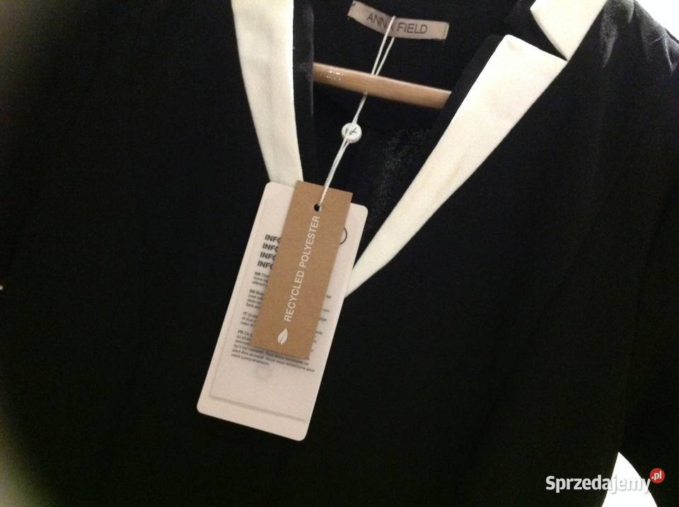 Czarna Sukienka ala Chanelka Damska ANNA FIELD Nowa Sól