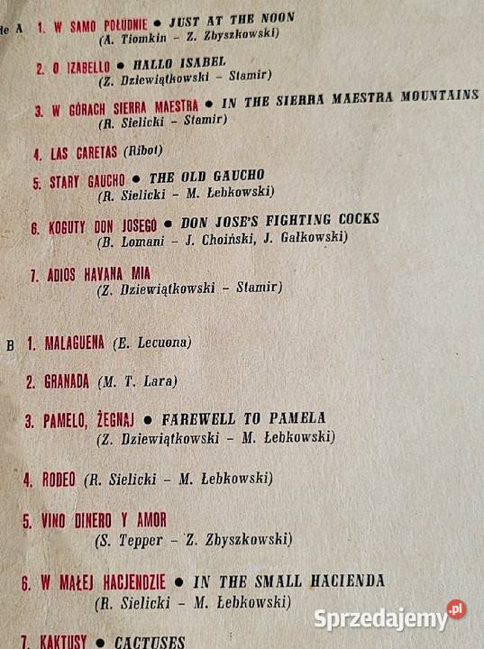 Tercet Egzotyczny wydanie z roku 1966 singiel Chełmno