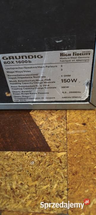 Kolumny Grundig Box 1600b Sochocin