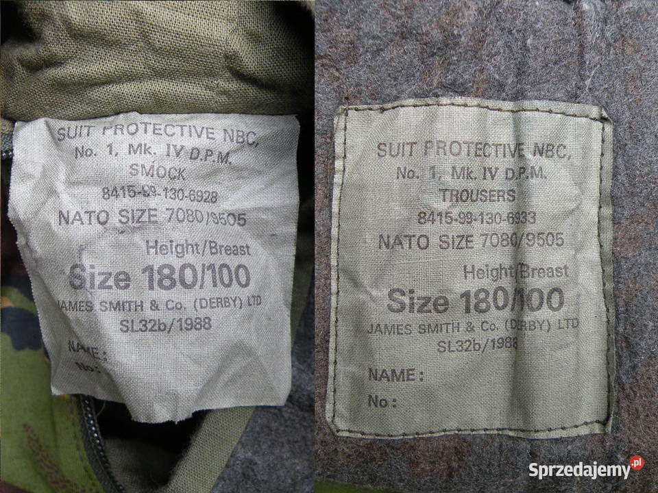 Kombinezon NBC dpm MkIV 180100 Wrocław
