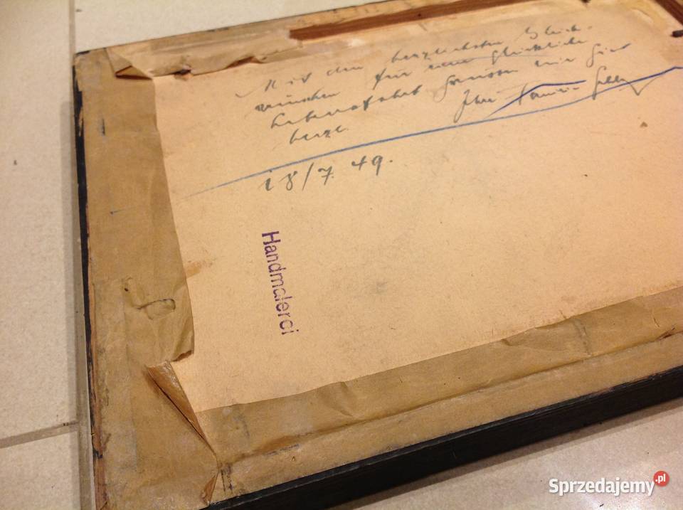 Stary Obrazek Ręcznie malowany Sygnowany Nowa Sól sprzedam