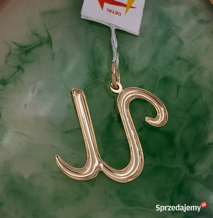 20 Wisiorek Złoty pr585 Literka U Z1215 Poznań