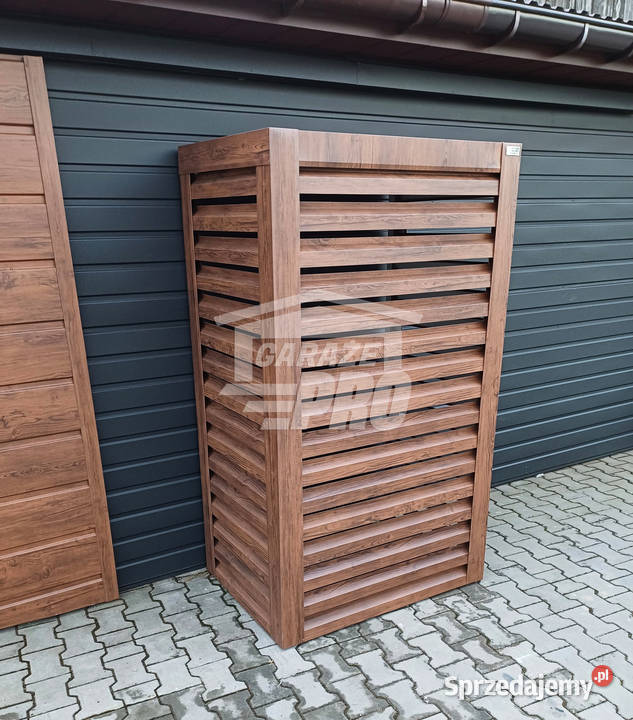 Osłona pompy ciepła 70x40x190 ciemny orzech