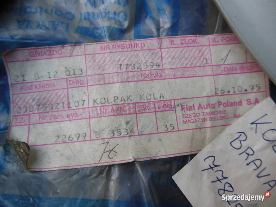 14 KOŁPAK KOŁA FIAT BRAVA 7782594 NOWA Kozy