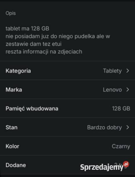 Tablet Lenovo Pozostałe