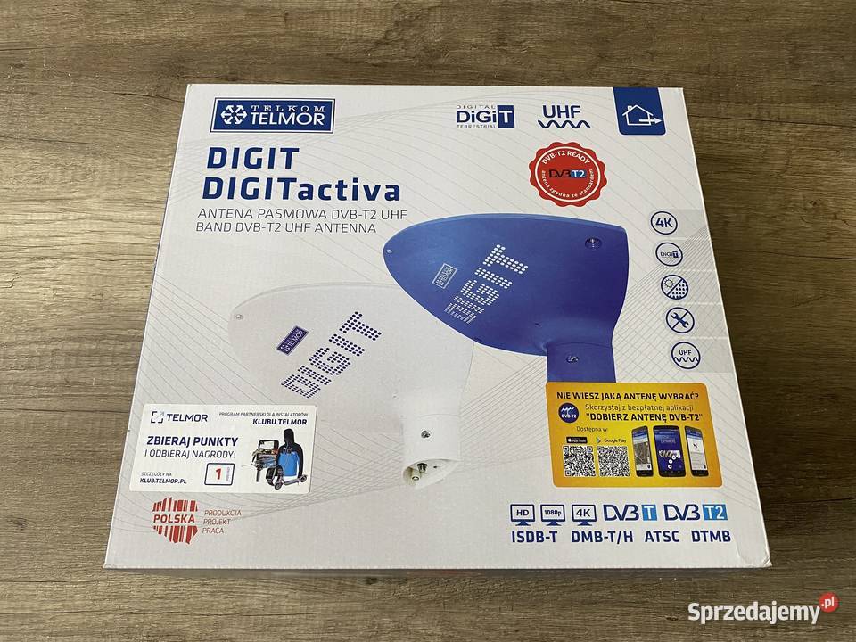 Antena DVBT2 DIGIT Activa 5G Protected biała