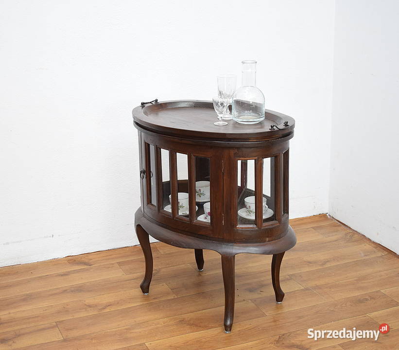 Kolonialny barek tekowy szafka herbaciarka Świdnica