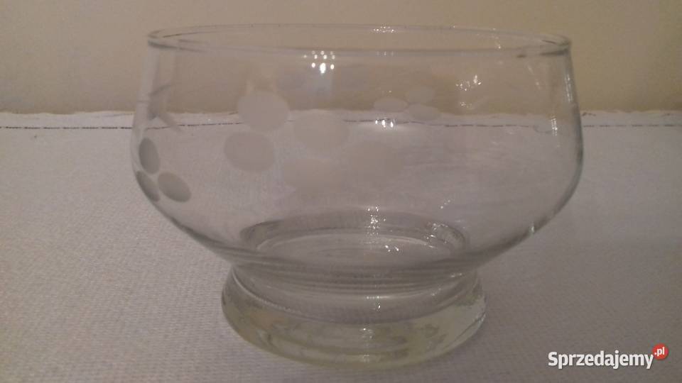 Salaterki szklane ze szlifem zestaw Vintage do Porcelana i szkło Kraków