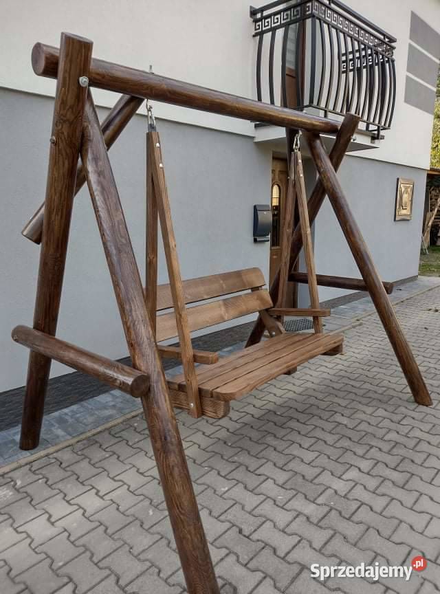 Stół ogrodowy drewniany 2 ławki 2 fotele zestaw wielokolorowy