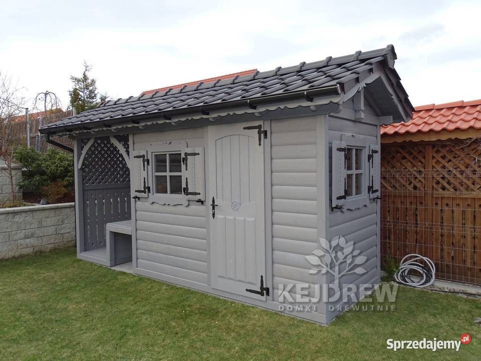 Wiata na drewno z domkiem narzędziowym domek z Architektura ogrodowa śląskie Piła Pierwsza