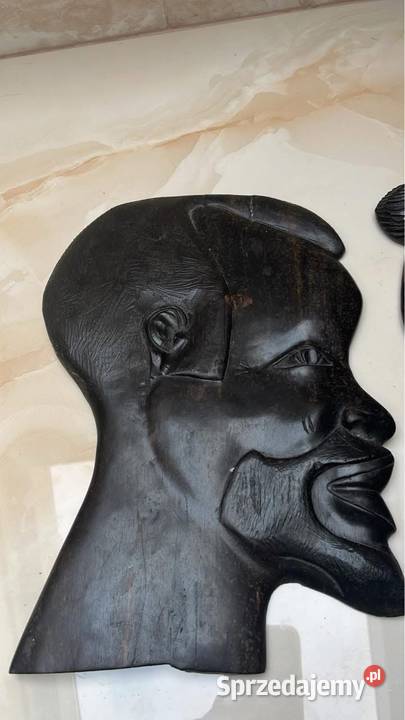 Afrykańska rzeźba głowa kobiety i mężczyzny Gdańsk sprzedam