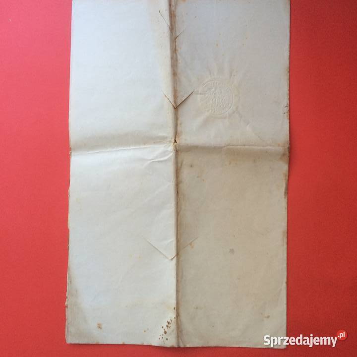 1795 Pruski List Apteczny sprzedam