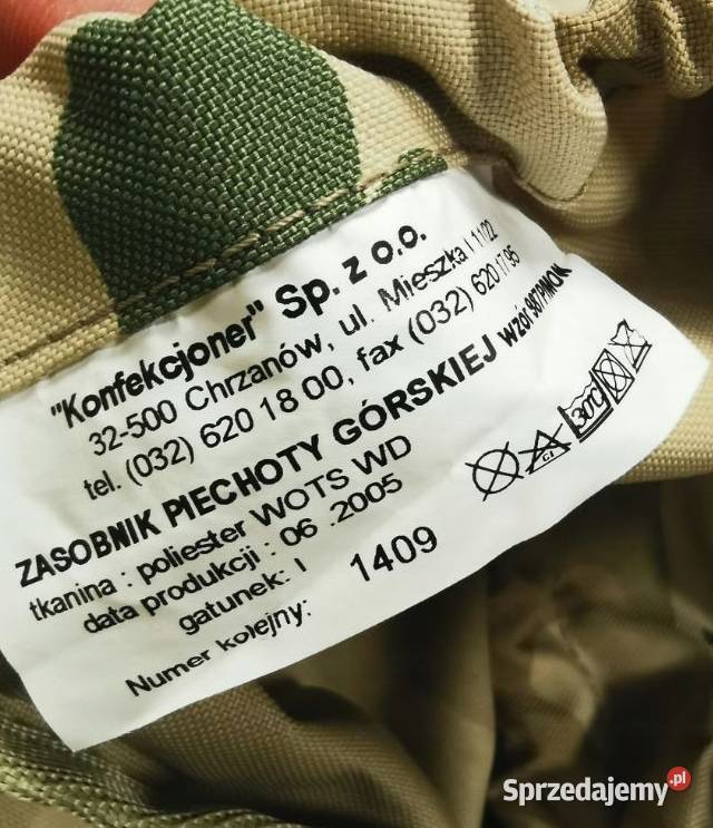 PLECAK zasobnik Piechoty Górskiej wz987MON Skierniewice