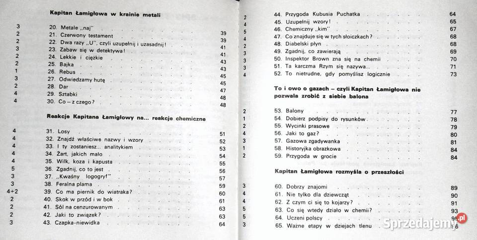 Wyprawa Kapitana Łamigłowy w krainę chemii M J Chełm sprzedam