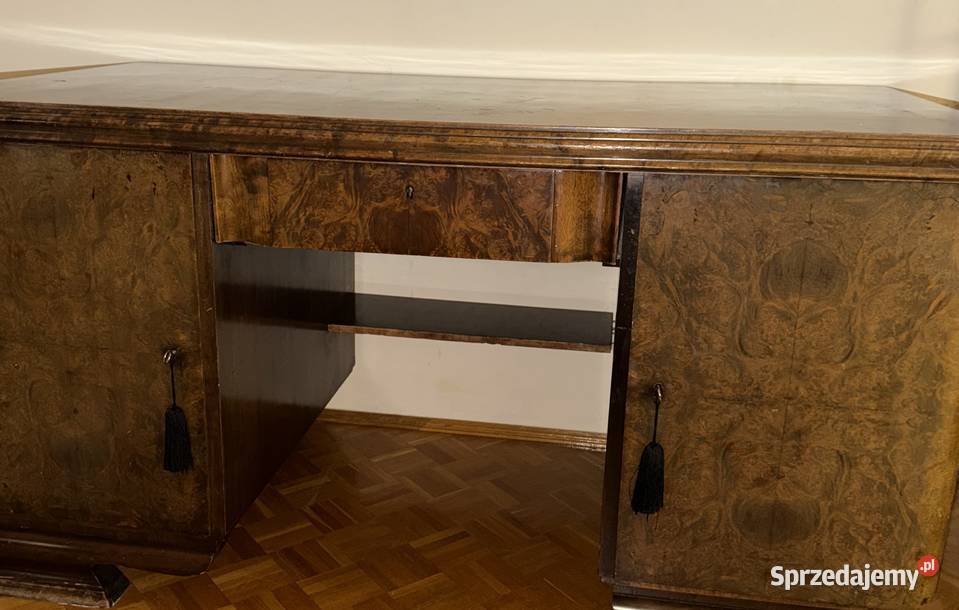 Przepiękne przedwojenne 1936 biurko art deco Toruń