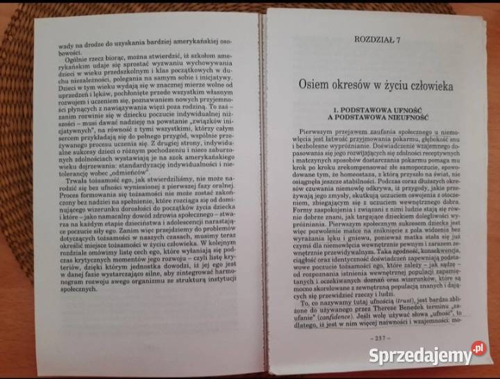 Dzieciństwo i społeczeństwo Erik H Erikson Warszawa sprzedam