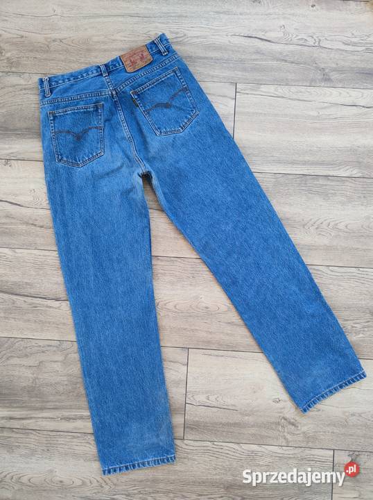 Jeansowe spodnie Vintage Szerokie 80 90s Jasło