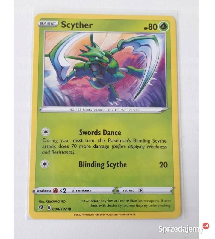 Karta Pokemon Sword Shield Scyther 4192 Kraków