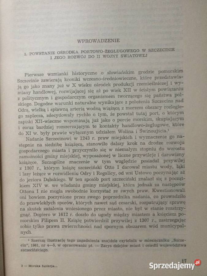 3165 Morska Funkcja Szczecina W Organizmie Antykwariat Szczecin sprzedam