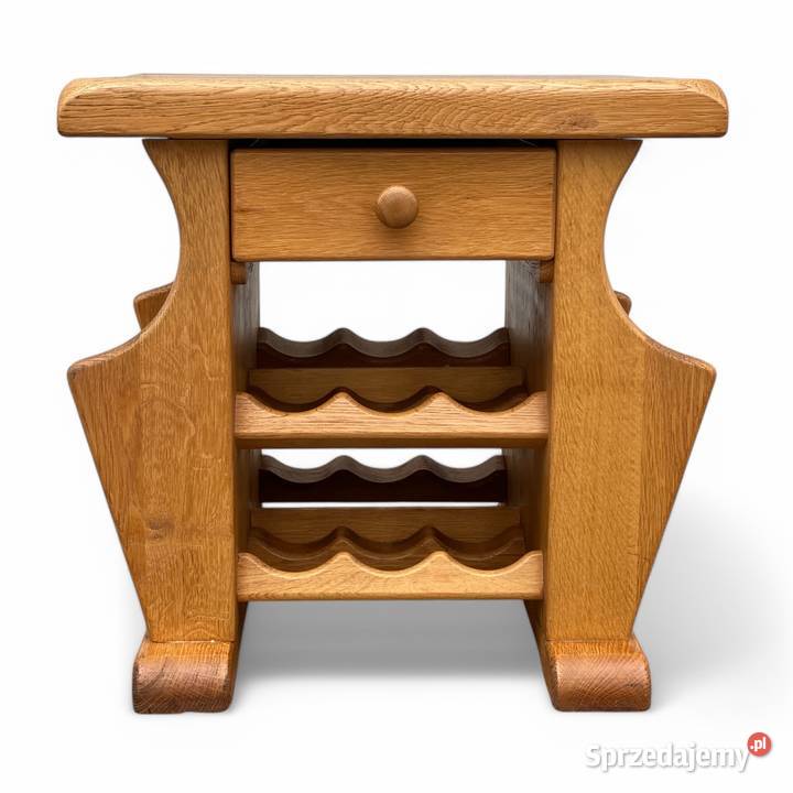 Stolik stojak na wino gazetnik lite drewno mebel
