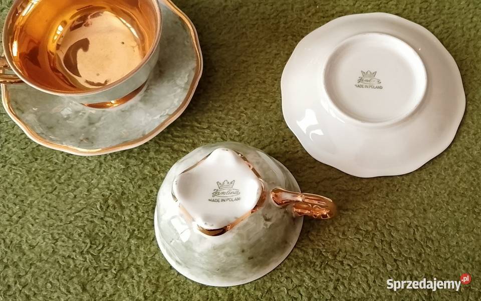 Serwis kawowy Karolina Wałbrzych złocone wnętrza śląskie Katowice
