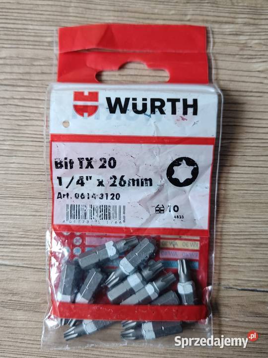 Grot Bit biały WURTH TX20 17 TORX 20 Biała Podlaska