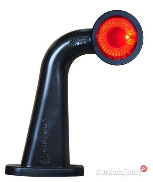 Lampa obrysowa LED lewa okrągła 1224V czerwona Kamionna