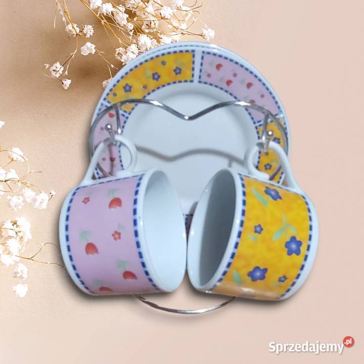 Komplet filiżanki i spodki Zgierz