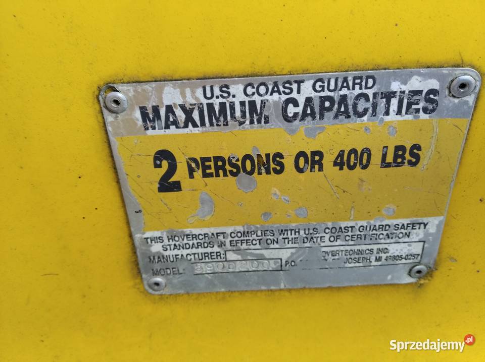 PODUSZKOWIEC HOVERTEC USA zamiana Rok produkcji 1991 Radzyń Podlaski