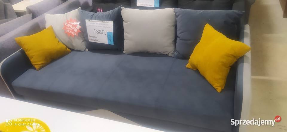 KANAPA NA SPRĘŻYNACH Z DUŻĄ POWIERZCHNIĄ SPANIA tkanina Toruń