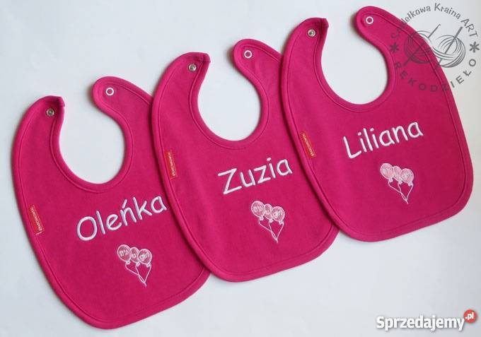 ŚLINIACZEK z imieniem haft PREZENT na ZAJĄCZKA Toruń