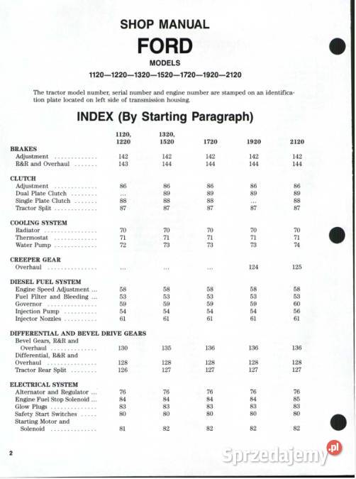 FORD 1120 1220 1320 1520 1720 1920 2120 Kielce