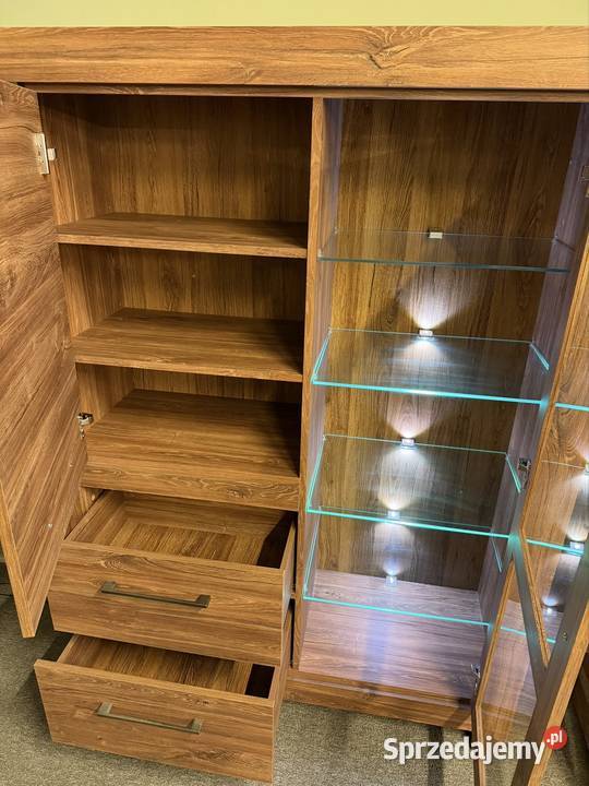 Meblościanka BRW Gent LED dąb stirling stan Siedlce