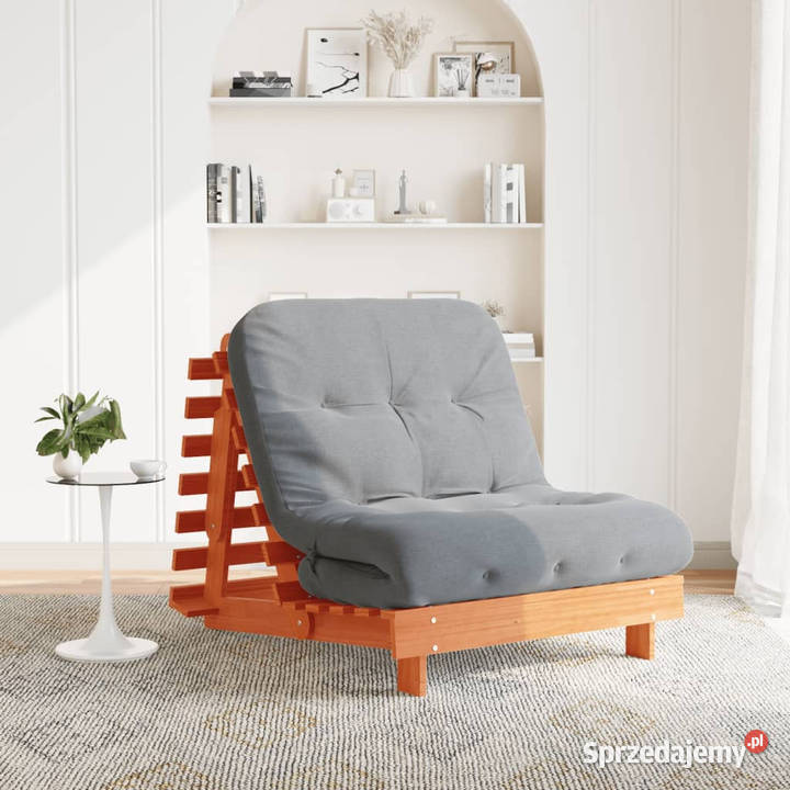Sofa rozkładana futon z materacem woskowy brąz Warszawa