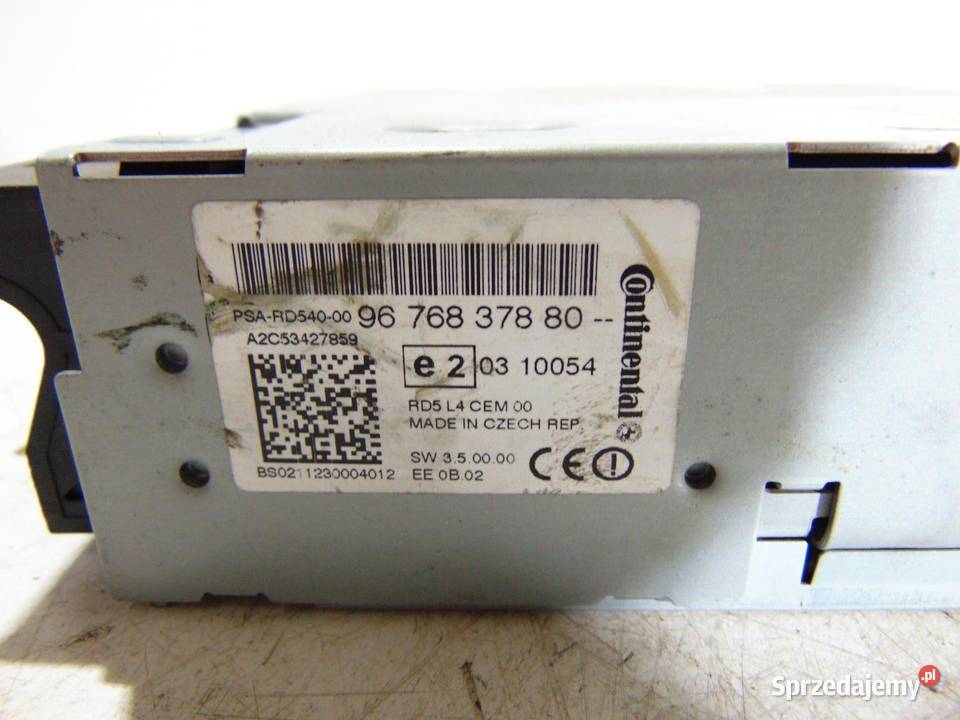 RADIO CD PEUGEOT 508 I 9676837880 A2C53427859 Sprzęt audio fabryczny