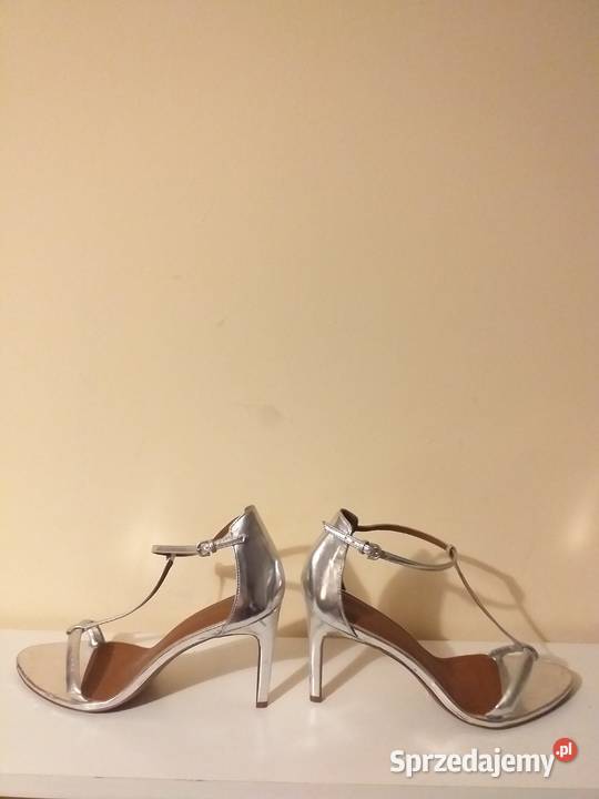 Szpilki Srebrne Pantofelki Damskie 41 H M NOWE Bydgoszcz