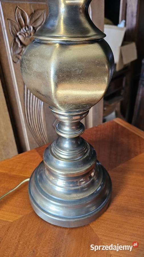 Lampa stołowa vintage ozdobna z abażurem Wałbrzych sprzedam