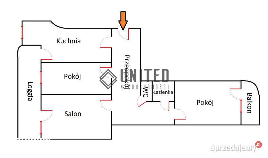 3 PokojeCO miejskieDuża LoggiaBalkon Wrocław