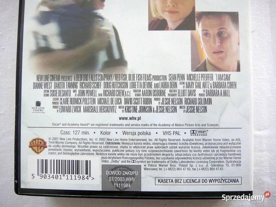 Sam I Am Sam kaseta video VHS unikat świętokrzyskie Kielce sprzedam