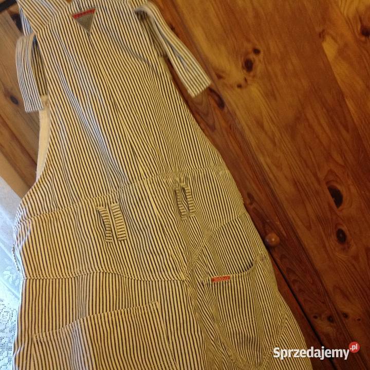 Ogrodniczki teddys damskie L na szelkach z