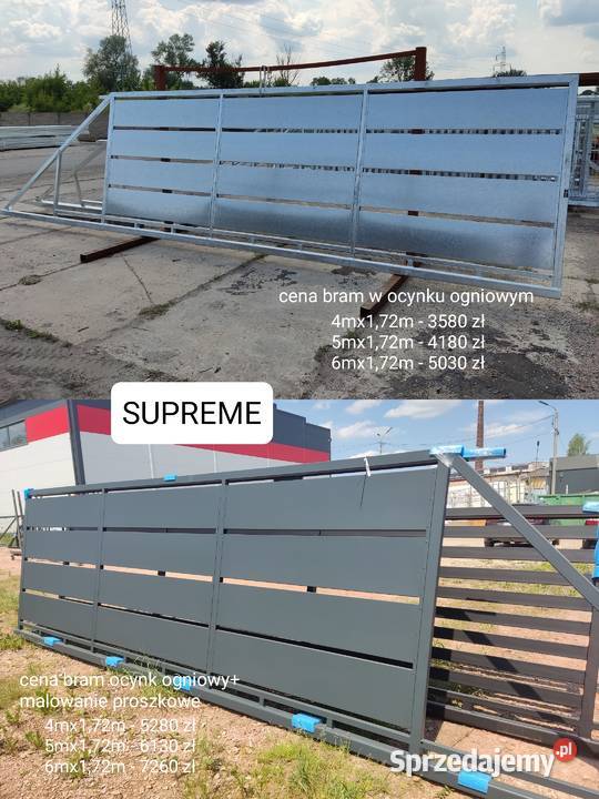 Brama przesuwna COMFORT tani transport cała ocynk Kielce