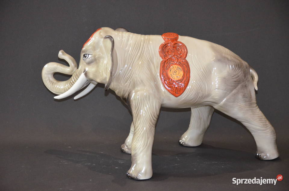 Porcelana Figurka Słoń duży glazurowany region sprzedam