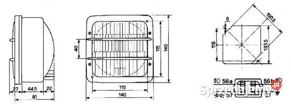 Reflektor kwadratowy 140x81x81 mm Cobo 05113000 sprzedam