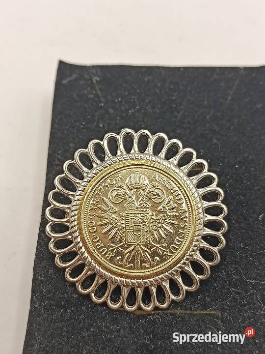 BIŻUTERIA BROSZKA PIĘKNA MONETA KWIAT Zamość sprzedam