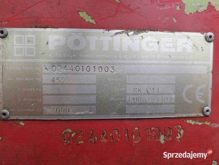 zgrabiarka pottinger euro top 2007r podlaskie Zambrów