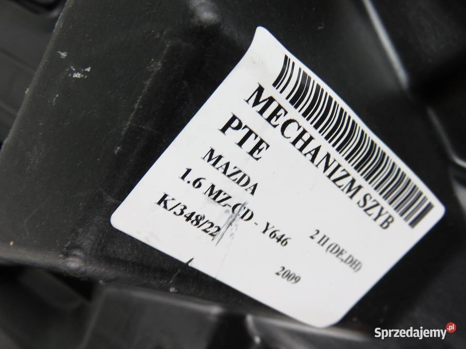 MECHANIZM SZYB PRAWY TYL MAZDA II 2 DE małopolskie