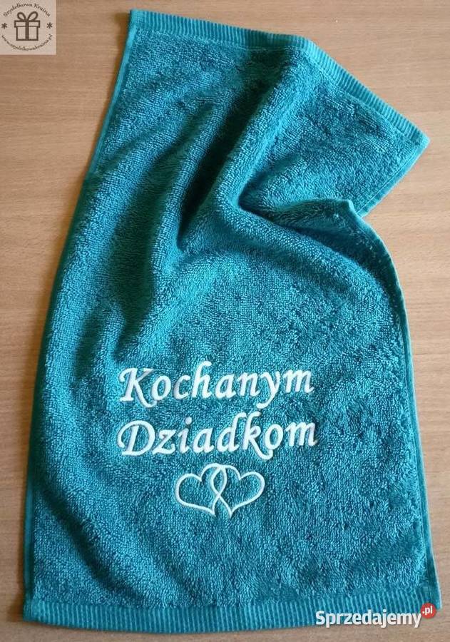 Prezent na DZIEŃ BABCI DZIADKA ręcznik z NAPISEM Akcesoria łazienkowe Toruń
