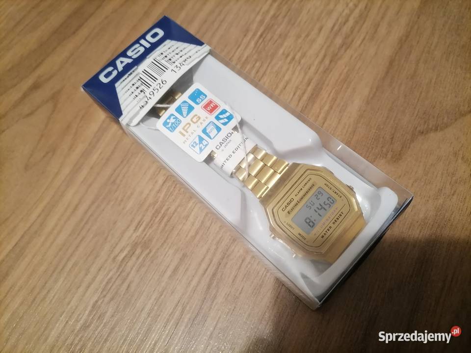 Zegarek Casio Retro złoty gold A168WG9EF Nowy Warszawa