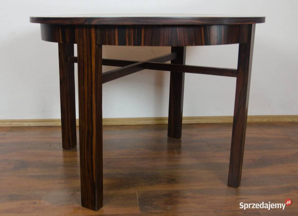 OBNIŻKA CENY NA 1600 Okrągły stół Art Deco Heban