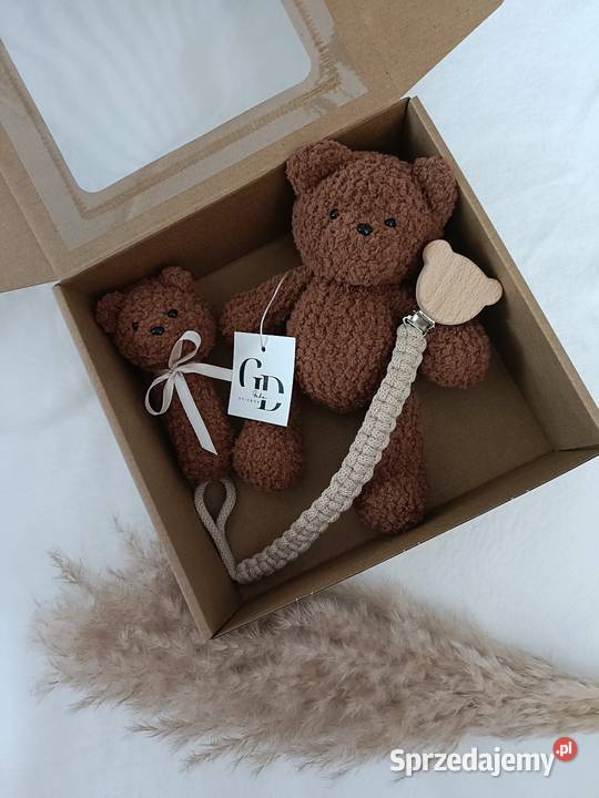 Zestaw miś grzechotka zawieszka do smoczka Jawornik Polski sprzedam